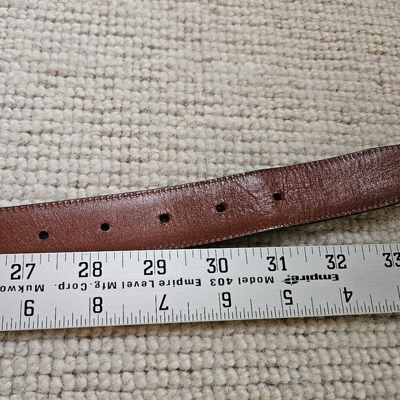 Coach Leather Belt Brown with Silver Buckle - Size 30 - Classic Office or Casual - Picture 6 of 6